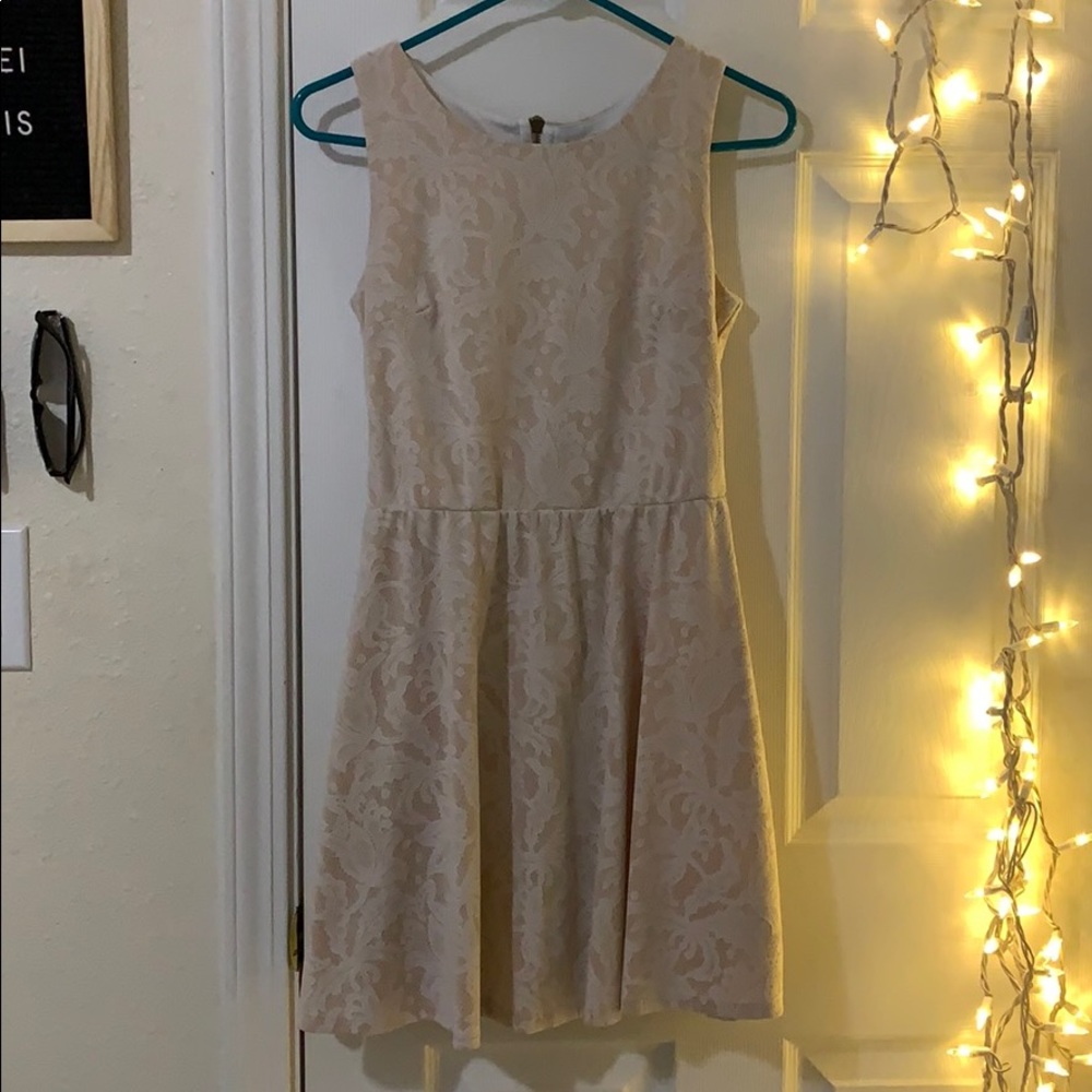 cream hs dress